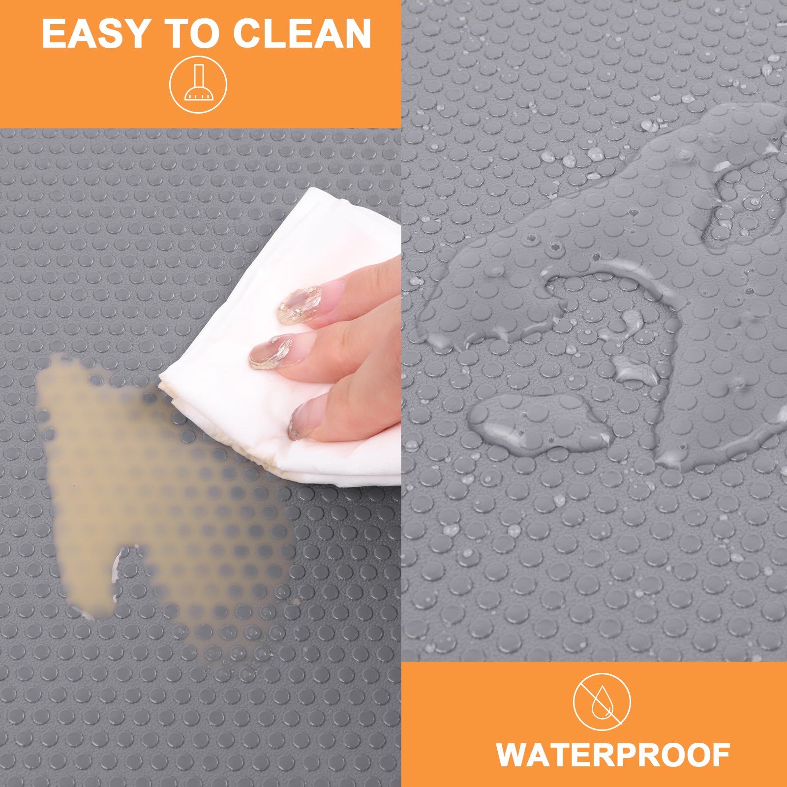 FLPMIX 15-Inch Kitchen Shelf Liners: Waterproof Cabinet Drawer Mats 15 x 240 Inch - Dark Grey Easy to Cut Housewife Pantry Shelving Liner for Cupboard