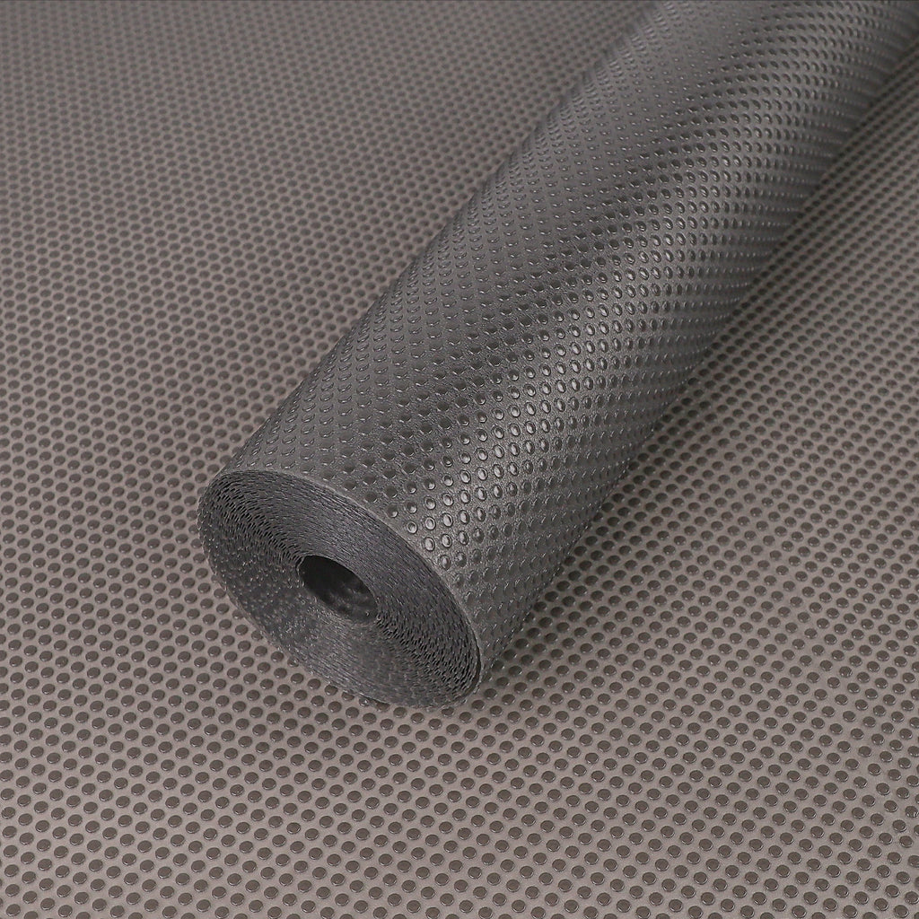 FLPMIX Kitchen Cabinet Drawer Liner: 15" Clear Non-Adhesive Pantry Shelf Liner - Waterproof Easy to Cut Refrigerator Mat 15" x 240" Translucent Grey