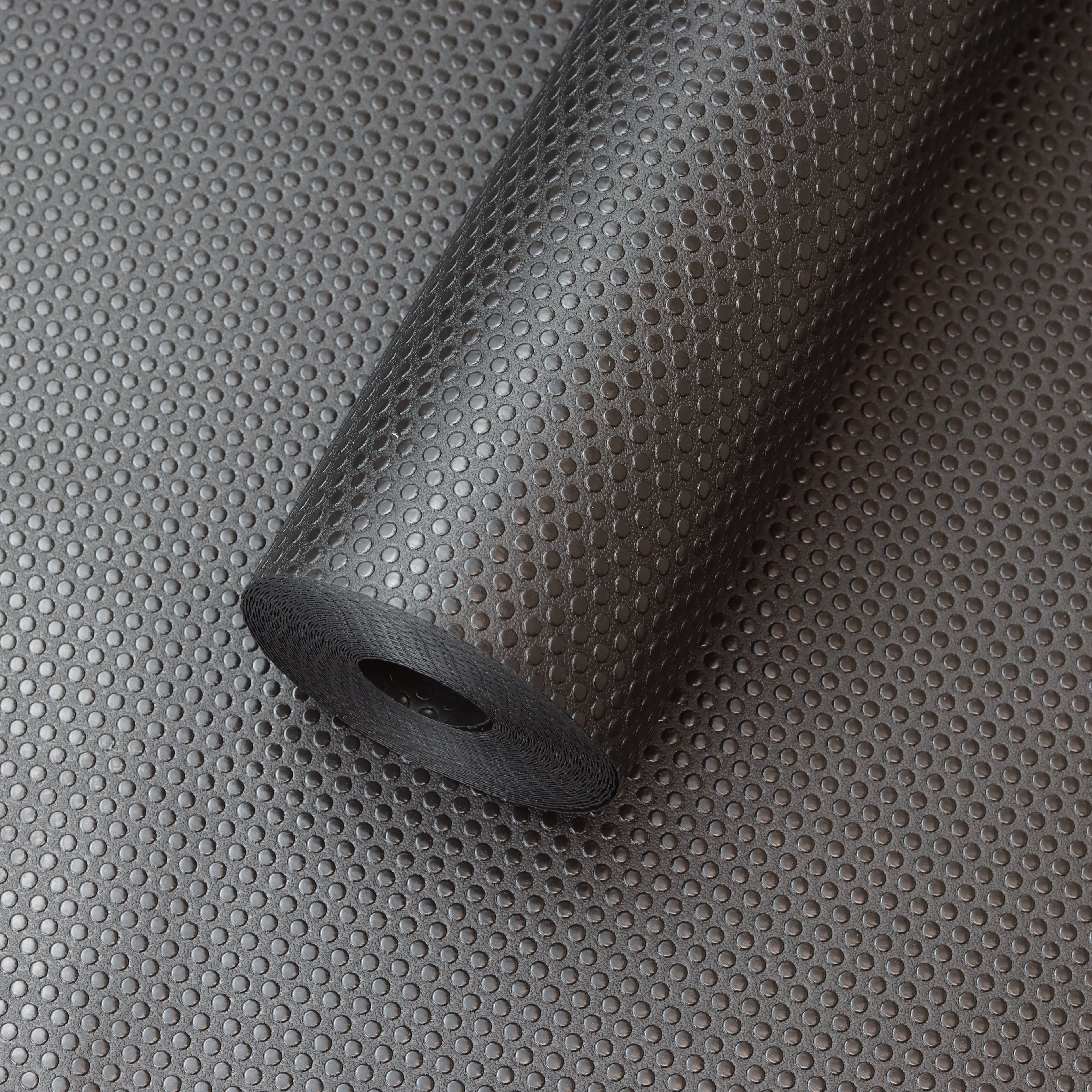 FLPMIX 17.7-in Cabinet Shelf Liner: Black Waterproof Kitchen Cabinets Liners 17.7 Inch Wide x 25 FT - Easy to Cut Large Drawer Mat for Cupboard Pantry Shelving